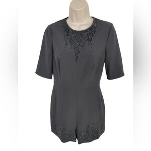NWT Ted Baker London Whanda Black Embellished romper playsuit size 4 L Large